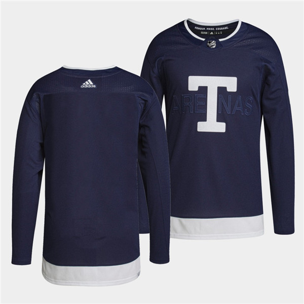 Personalized Men’s Toronto Maple Leafs Blank 2022 Heritage Classic Navy Stitched Jersey