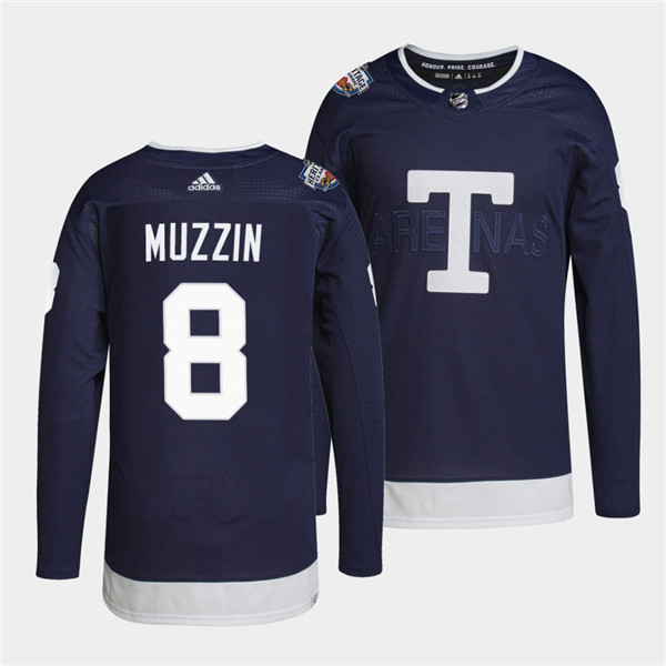 Personalized Men’s Toronto Maple Leafs #8 Jake Muzzin 2022 Heritage Classic Navy Stitched Jersey