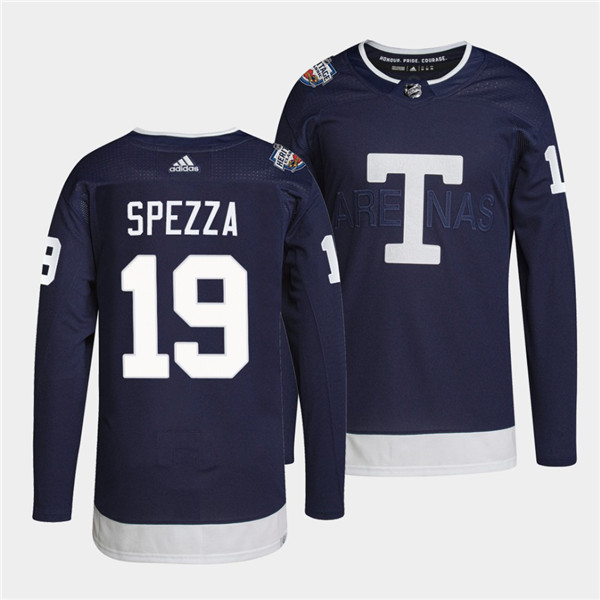 Personalized Men’s Toronto Maple Leafs #19 Jason Spezza 2022 Heritage Classic Navy Stitched Jersey