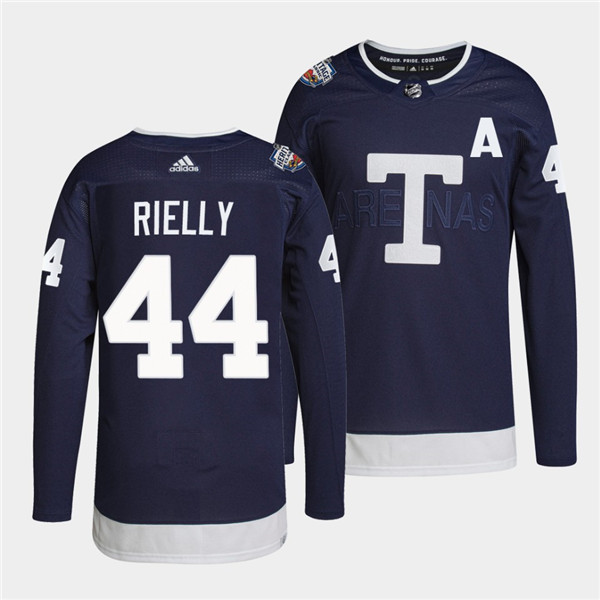 Personalized Men’s Toronto Maple Leafs #44 Morgan Rielly 2022 Heritage Classic Navy Stitched Jersey