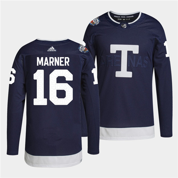 Personalized Men’s Toronto Maple Leafs #16 Mitchell Marner 2022 Heritage Classic Navy Stitched Jersey