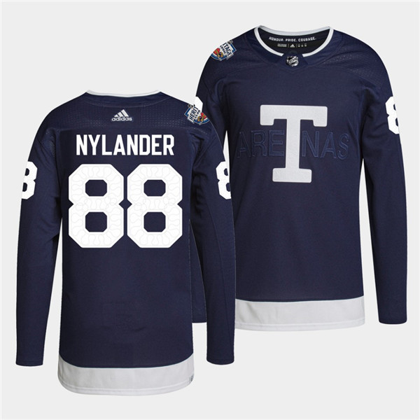 Personalized Men’s Toronto Maple Leafs #88 William Nylander 2022 Heritage Classic Navy Stitched Jersey