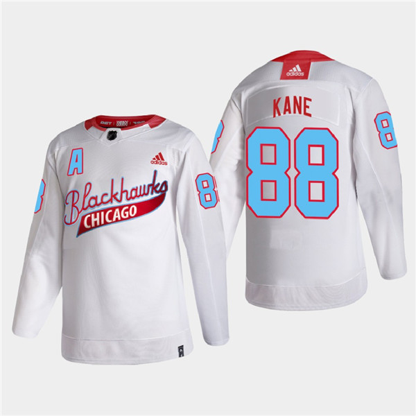 Personalized Men’s Chicago Blackhawks #88 Patrick Kane 2022 Community Night White Stitched Jersey
