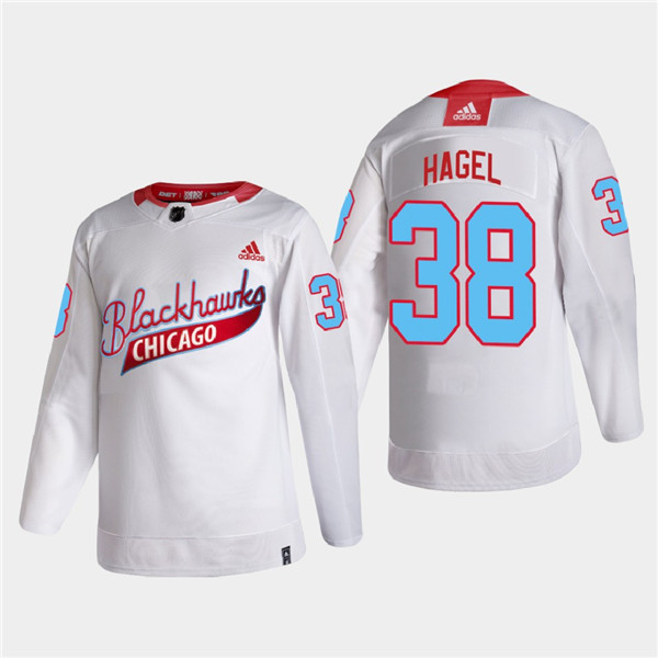 Personalized Men’s Chicago Blackhawks #38 Brandon Hagel 2022 Community Night White Stitched Jersey