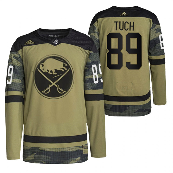 Personalized Men’s Buffalo Sabres #89 Alex Tuch 2022 Camo Military Appreciation Night Stitched Jersey