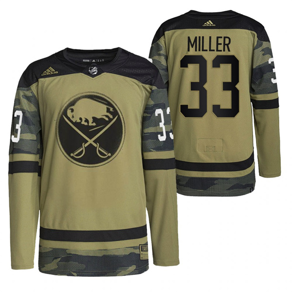 Personalized Men’s Buffalo Sabres #33 Colin Miller 2022 Camo Military Appreciation Night Stitched Jersey