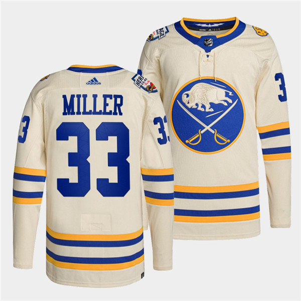 Personalized Men’s Buffalo Sabres #33 Colin Miller 2022 Cream Heritage Classic Stitched Jersey