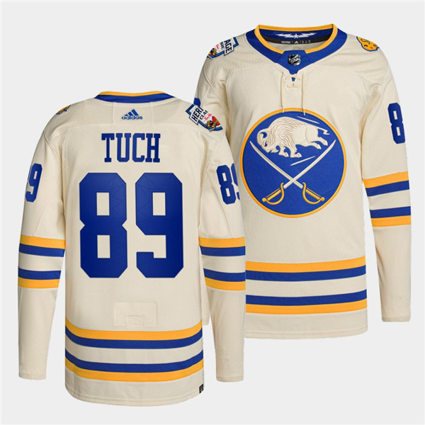 Personalized Men’s Buffalo Sabres #89 Alex Tuch 2022 Cream Heritage Classic Cream Stitched Jersey