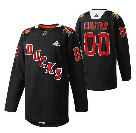 Personalized Men’s Anaheim Ducksized 2022 Black Angels Night Stitched Jersey