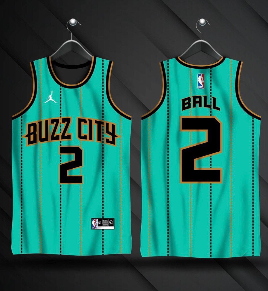 Personalized Charlotte Hornets #2 Lamelo Ball Buzz City Swingman Jersey