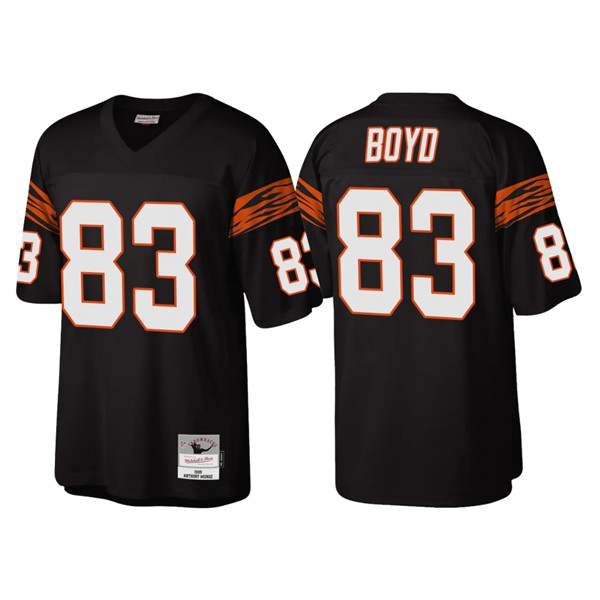 Personalized Men’s Cincinnati Bengals #83 Tyler Boyd Black Throwback Legacy Stitched Jersey