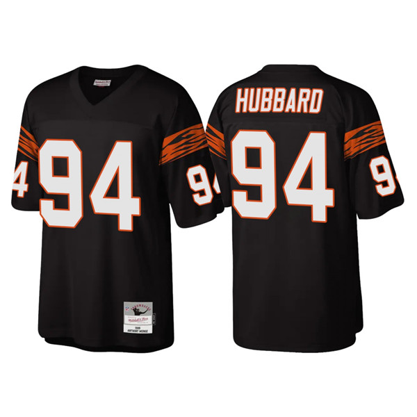 Personalized Men’s Cincinnati Bengals #94 Sam Hubbard Black Throwback Legacy Stitched Jersey
