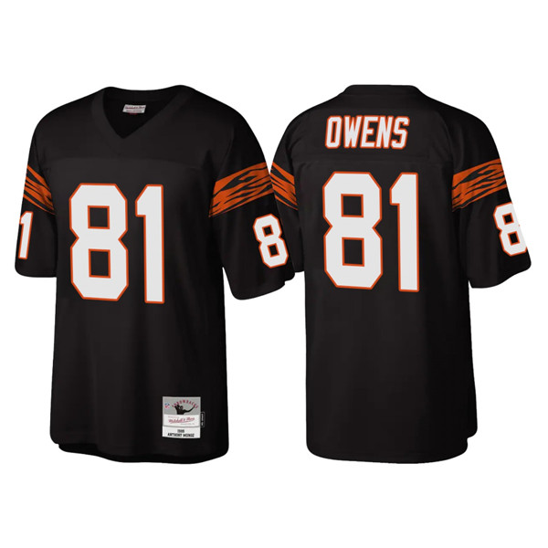 Personalized Men’s Cincinnati Bengals #81 Terrell Owens Black Throwback Legacy Stitched Jersey