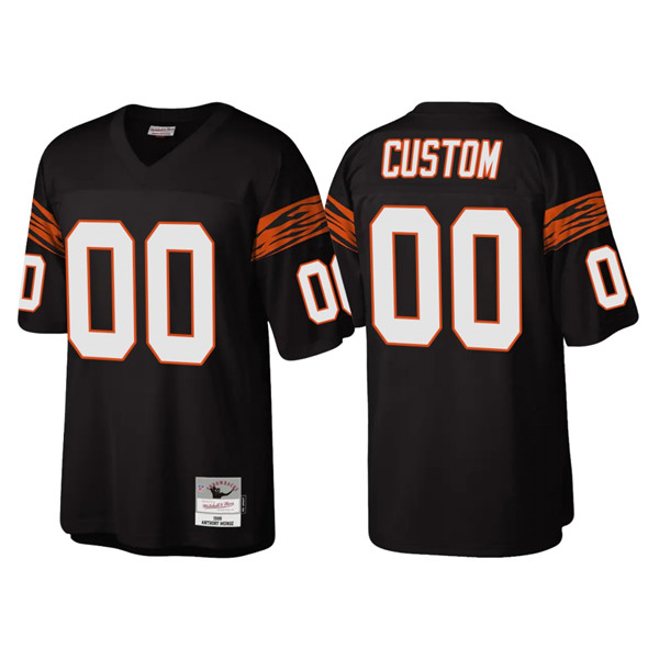 Personalized Men’s Cincinnati Bengals Active Player Black Throwback Legacy Stitched Jersey