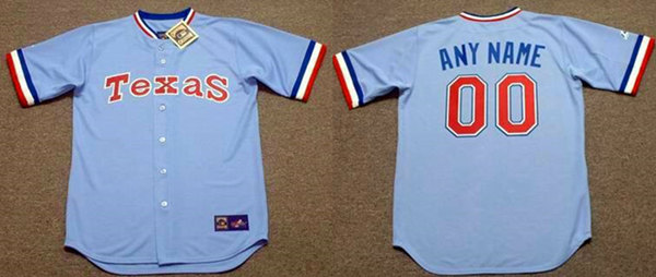 Personalized Men’s Texas Rangersized Light Blue Stitched Jersey