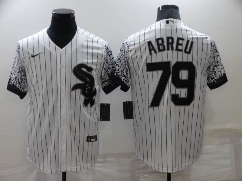 Personalized White Sox 79 Jose Abreu White Drift Fashion Cool Base Jersey