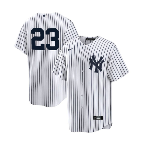 Personalized Men’s New York Yankees #23 Don Mattingly White Cool Base Stitched Baseball Jersey