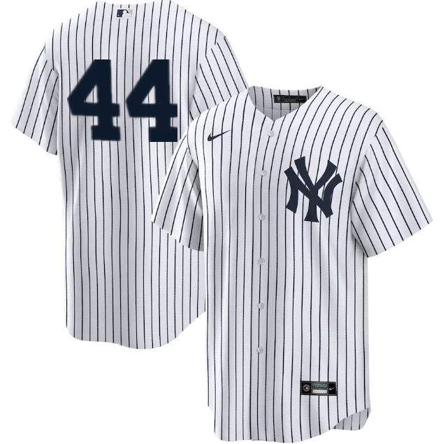 Personalized Men’s New York Yankees #44 Reggie Jackson White Cool Base Stitched Baseball Jersey