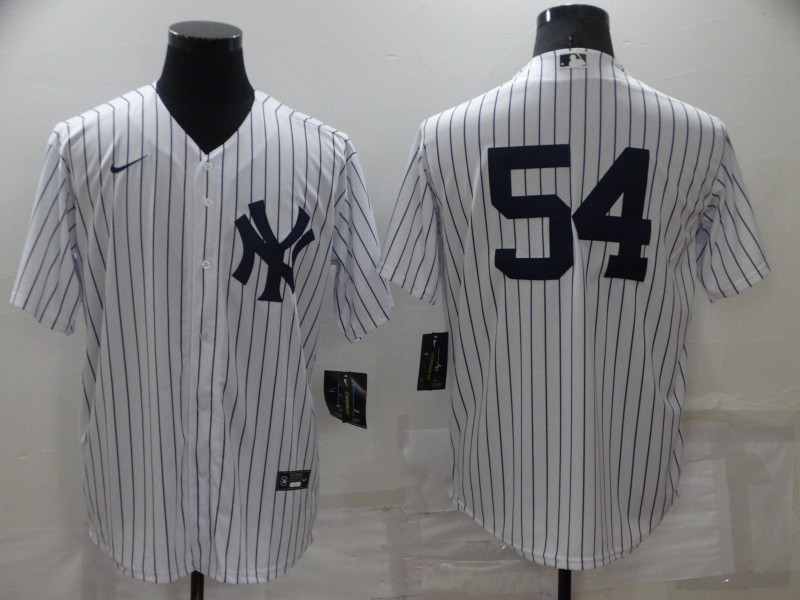 Personalized Men’s New York Yankees #54 Aroldis Chapman White Cool Base Stitched Baseball Jersey
