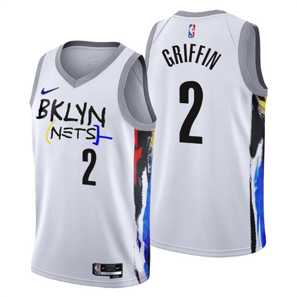 Personalized Men’s Brooklyn Nets #2 Blake Griffin 2022 23 White City Edition Stitched Basketball Jersey