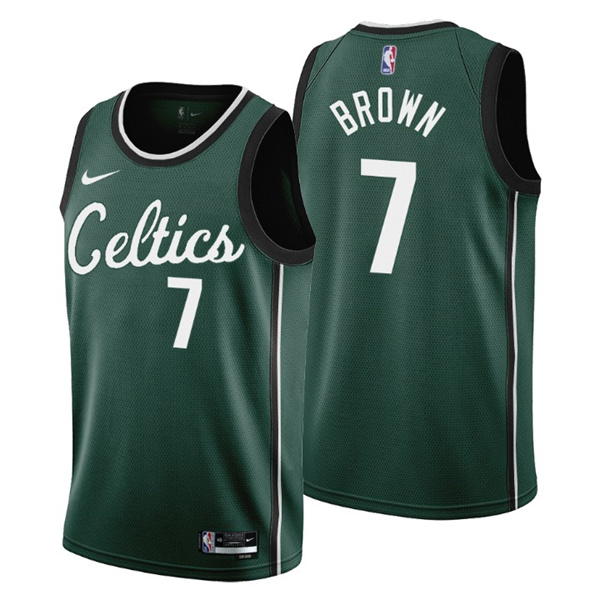 Personalized Men’s Boston Celtics #7 Jaylen Brown 2022 23 Green City Edition Stitched Jersey