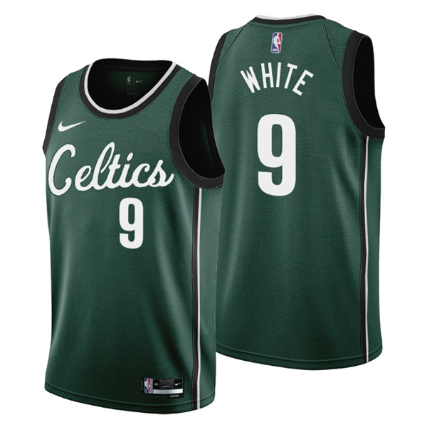 Personalized Men’s Boston Celtics #9 Derrick White 2022 23 Green City Edition Stitched Jersey