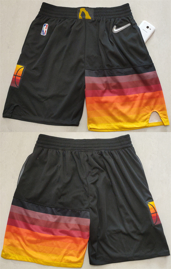 Personalized Men’s Utah Jazz Black 75th Anniversary Shorts (Run Small)
