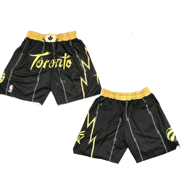 Personalized Men’s Toronto Raptors Black Mitchell&Ness Shorts (Run Small)