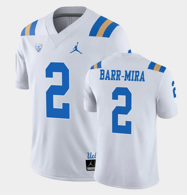 Personalized Men’s UCLA Bruins #2 Nicholas Barr-Mira White Game Stitched Jersey