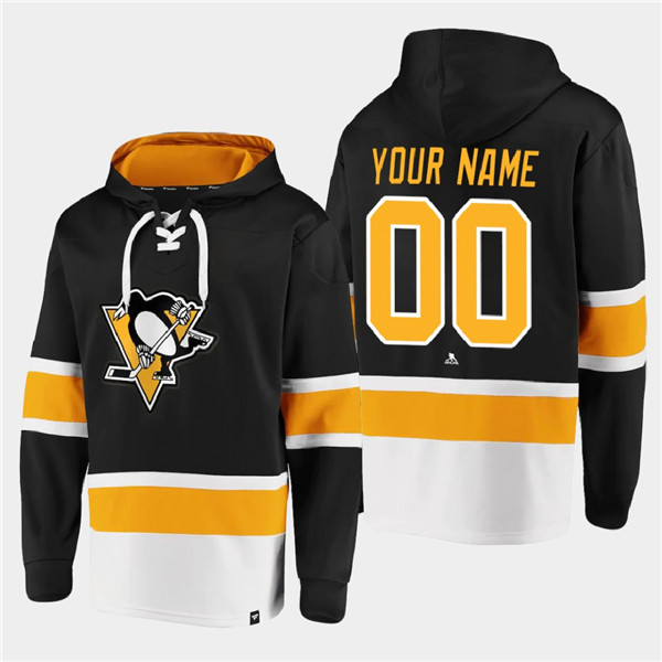 Personalized Men’s Pittsburgh Penguins Active Player Black All Stitched Sweatshirt Hoodie