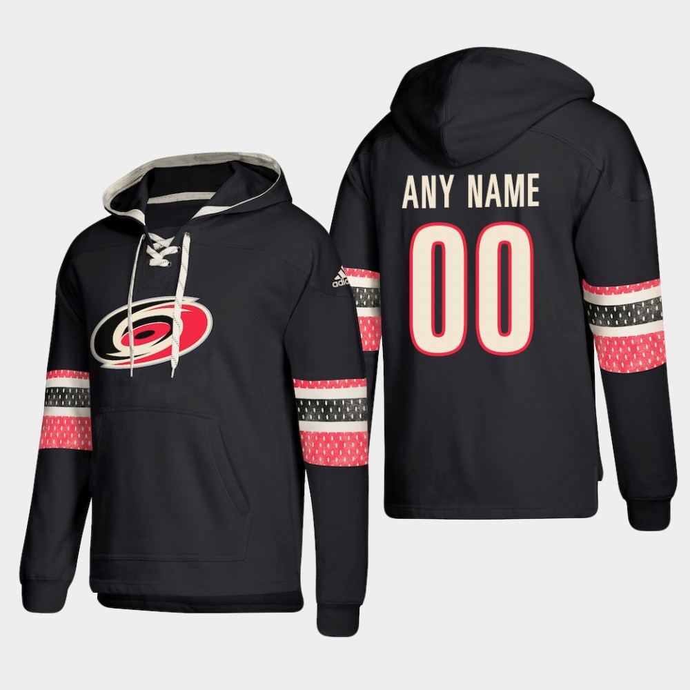 Personalized Men’s Carolina Hurricanes Active Player Black Ageless Must-Have Lace-Up Pullover Hoodie