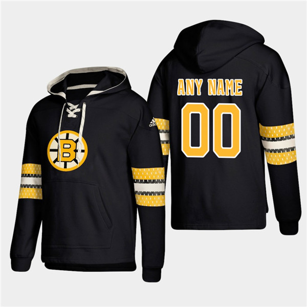 Personalized Men’s Boston Bruins Active Player Black All Stitched Sweatshirt Hoodie