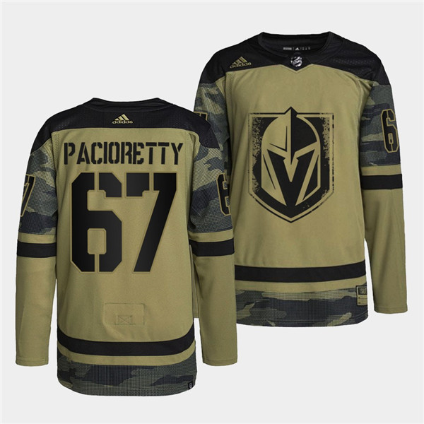 Personalized Men’s Vegas Golden Knights #67 Max Pacioretty 2022 Camo Military Appreciation Night Stitched Jersey