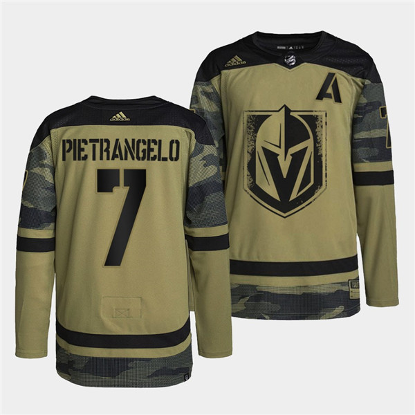 Personalized Men’s Vegas Golden Knights #7 Alex Pietrangelo 2022 Camo Military Appreciation Night Stitched Jersey