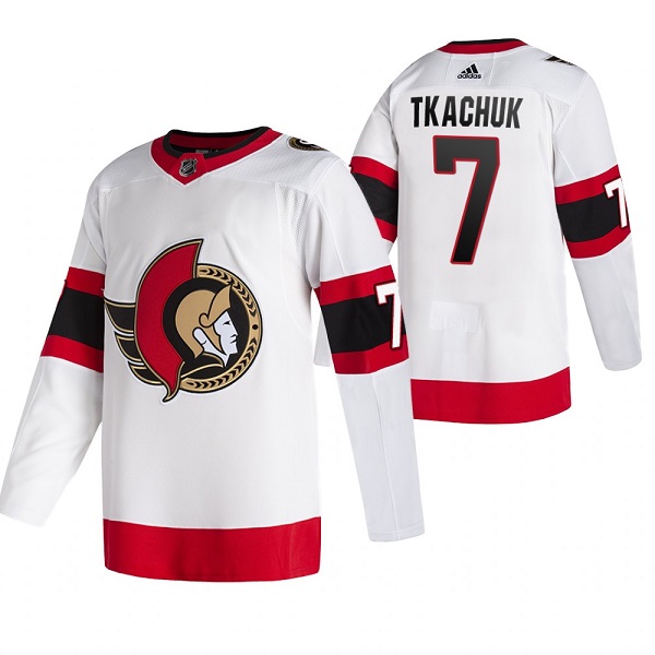 Personalized Men’s Ottawa Senators #7 Brady Tkachuk White Stitched Jersey