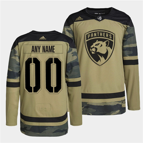 Personalized Men’s Florida Panthers Active Player 2022 Camo Military Appreciation Night Stitched Jersey