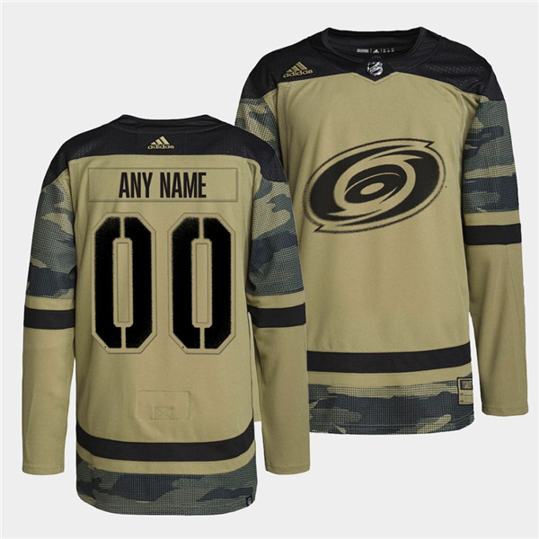 Personalized Men’s Carolina Hurricanes Active Player 2022 Camo Military Appreciation Night Stitched Jersey