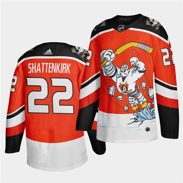 Personalized Men’s Anaheim Ducks #22 Kevin Shattenkirk 2020 21 Orange Reverse Retro Stitched Jersey