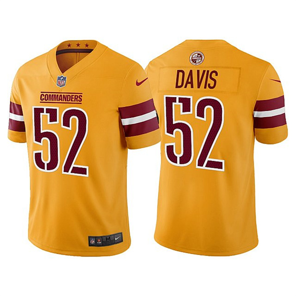 Personalized Men’s Washington Commanders #52 Jamin Davis Gold Untouchable Stitched Football Jersey