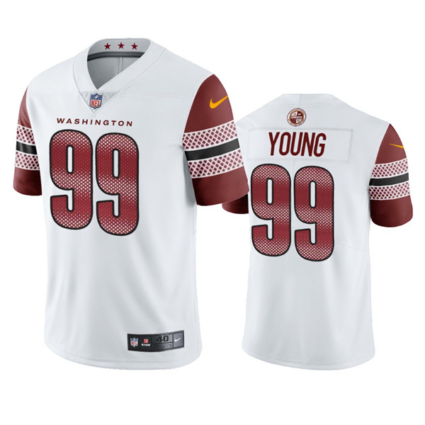 Personalized Men’s Washington Commanders #99 Chase Young White Untouchable Stitched Football Jersey