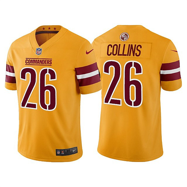 Personalized Men’s Washington Commanders #26 Landon Collins Gold Untouchable Stitched Football Jersey