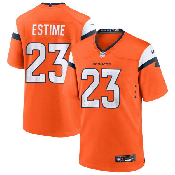 Personalized Audric Estime #23 Denver Broncos Orange Mile High Collection Game Jersey