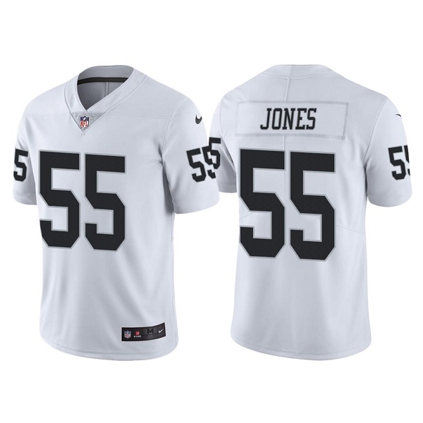 Personalized Men’s Las Vegas Raiders #55 Chandler Jones White Limited Stitched Jersey