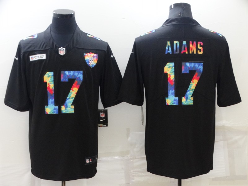 Personalized Men’s Las Vegas Raiders #17 Davante Adams Black Crucial Catch Limited Stitched Jersey