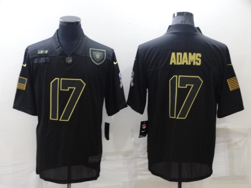 Personalized Men’s Las Vegas Raiders #17 Davante Adams Black Salute To Service Limited Stitched Jersey
