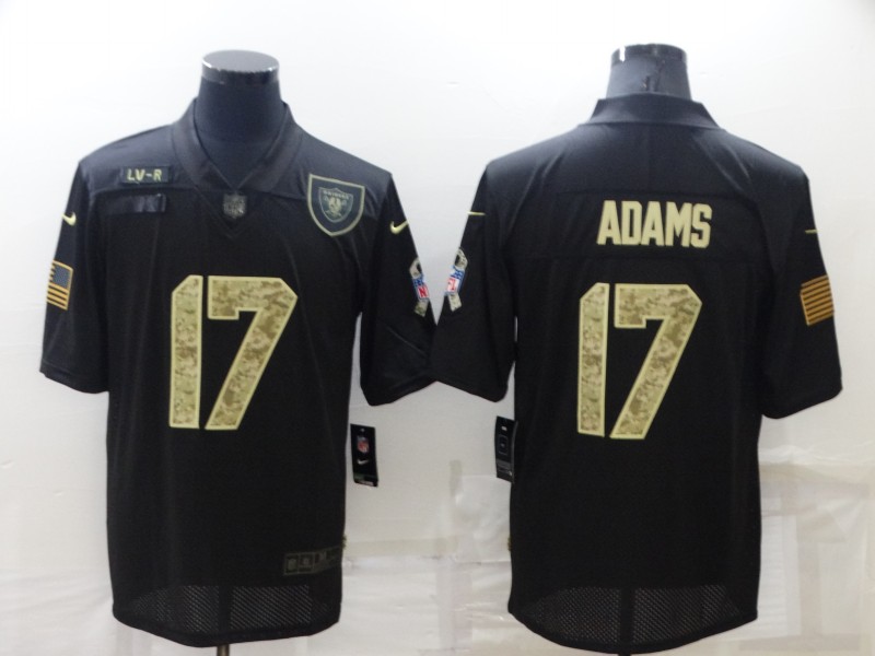 Personalized Men’s Las Vegas Raiders #17 Davante Adams Black Camo Salute To Service Limited Stitched Jersey