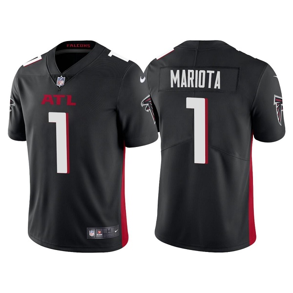 Personalized Men’s Atlanta Falcons #1 Marcus Mariota Black Untouchable Limited Stitched Jersey