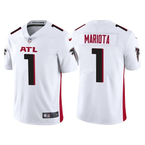 Personalized Men’s Atlanta Falcons #1 Marcus Mariota White Untouchable Limited Stitched Jersey