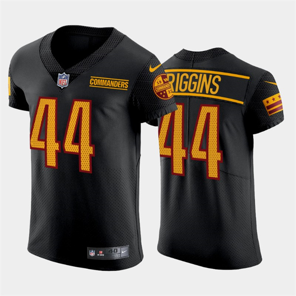 Personalized Men’s Washington Commanders #44 John Riggins Black Elite Stitched Jersey