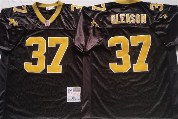 Personalized Men’s New Orleans Saints #37 GLEASON Black Stitched Jersey